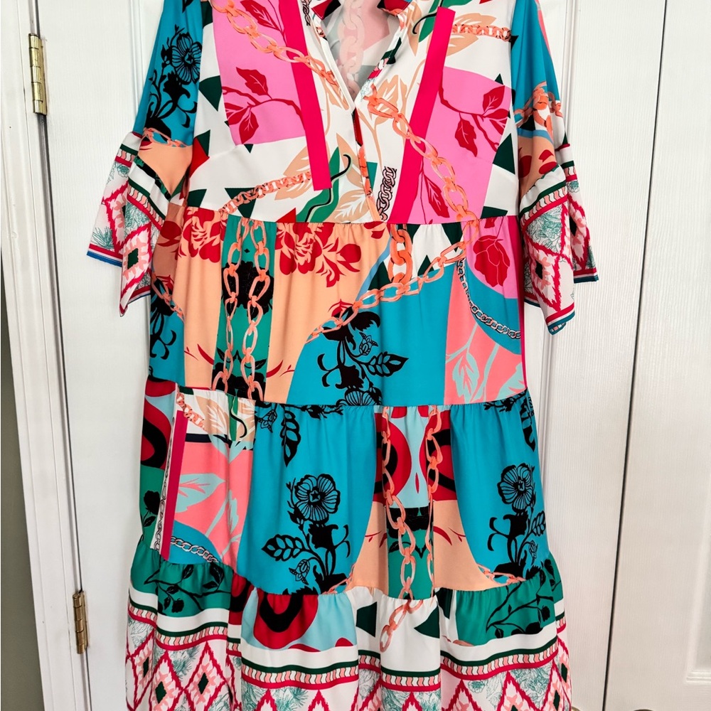 Colorful Patchwork Dress